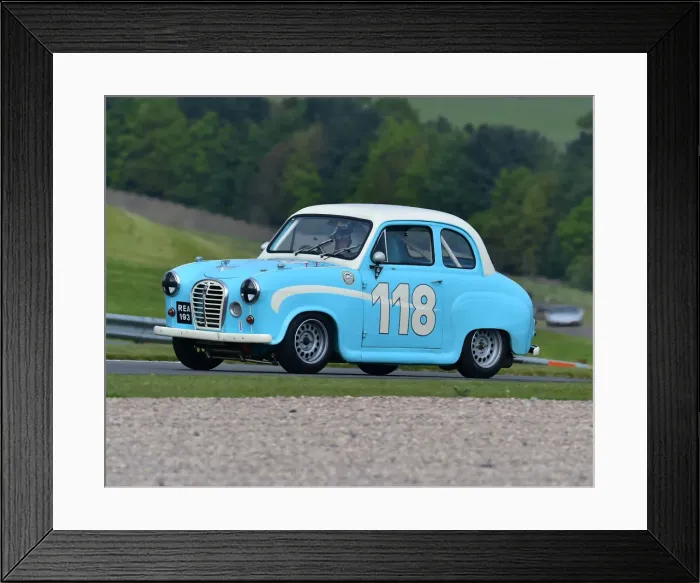 Framed Print : CM27 7918 David Glanville, Ludo Glanville, Austin A35 Academy
