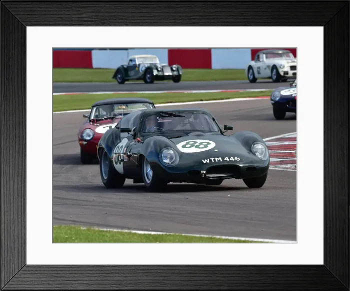 Framed Print : CM27 7438 Fred Wakeman, Patrick Blakeney-Edwards, Lister Jaguar Coupe