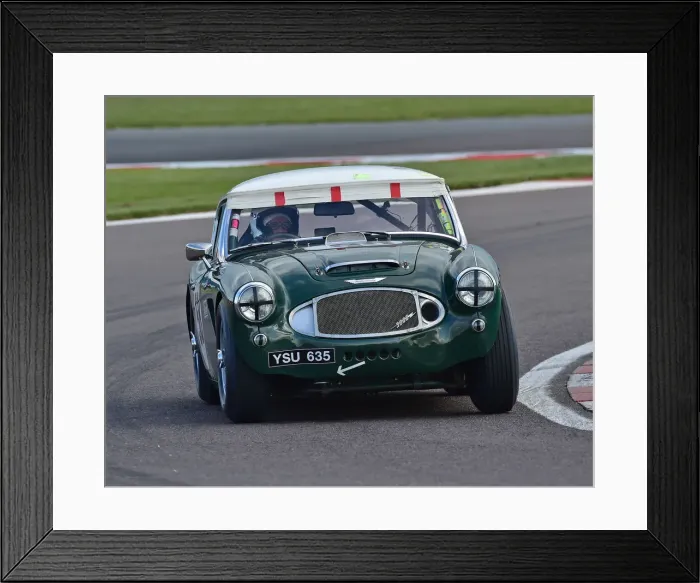 Framed Print : CM27 7503 Mark Pangborn, Harvey Woods, Austin Healey 3000