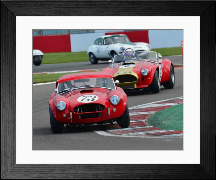 Framed Print : CJ7 8588 Christopher Milner, Nigel Greensall, Shelby Cobra