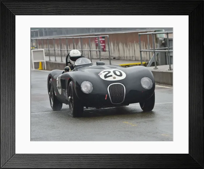 Framed Print : CM29 0157 Rudiger Friedrichs, Jaguar C-Type