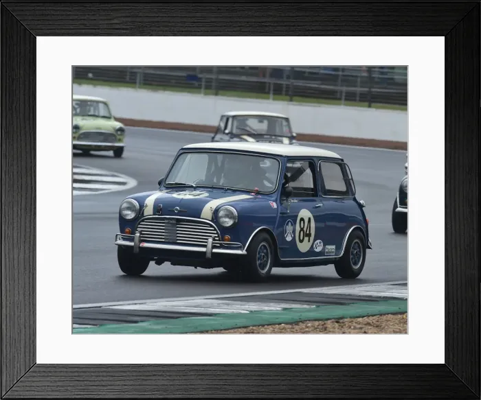 Framed Print : CM29 1196 Steve Jones, Morris Mini Cooper S