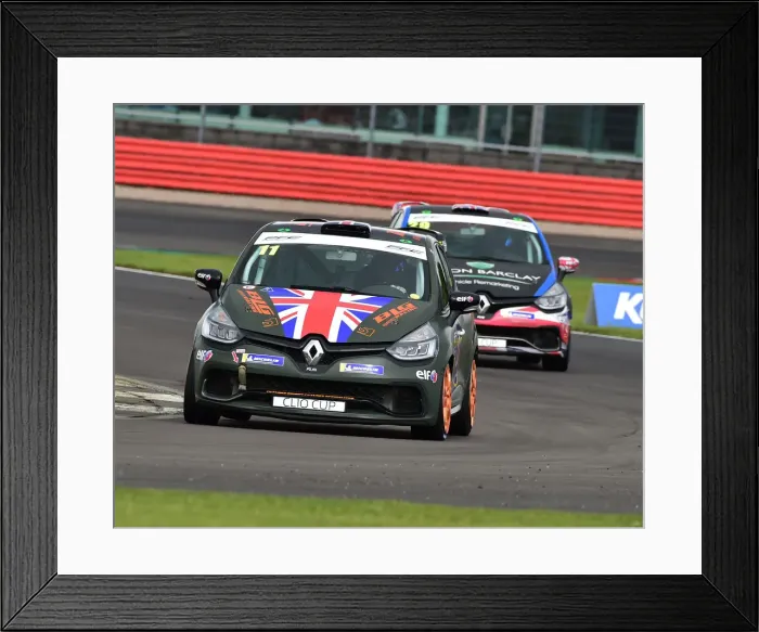 Framed Print : CM29 6896 Luke Warr, Renault Clio Sport 220 Trophy