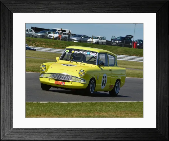 Framed Print : CJ7 8762 Bob Bullen, Ford Anglia 105E Framed Print : CJ7 8762 Bob Bullen, Ford Anglia 105E