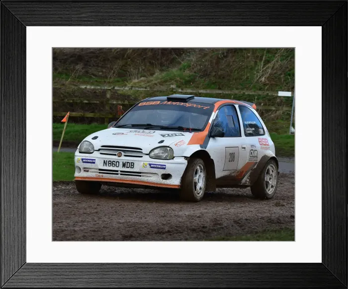 Framed Print : CM30 2110 Danny Davies, Vauxhall Corsa Framed Print : CM30 2110 Danny Davies, Vauxhall Corsa