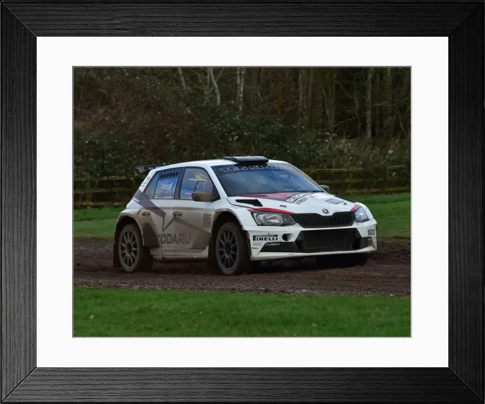 Framed Print : CM30 2198 Arron Newby, Skodaru Fabia