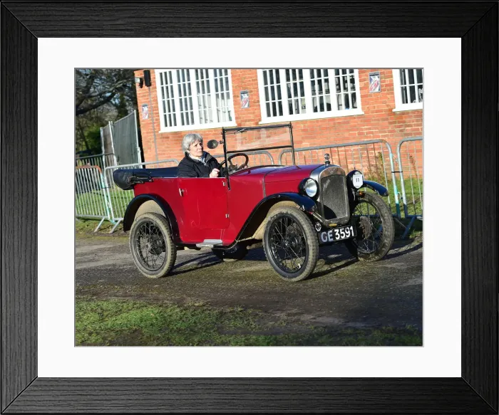 Framed Print : CM30 0907 Mrs Fabienne Muschamp, Austin 7 AD