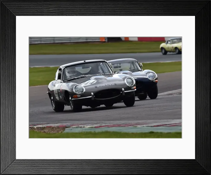 Framed Print : CM30 8555 George Pochciol, James Hanson, Jaguar E-Type Framed Print : CM30 8555 George Pochciol, James Hanson, Jaguar E-Type