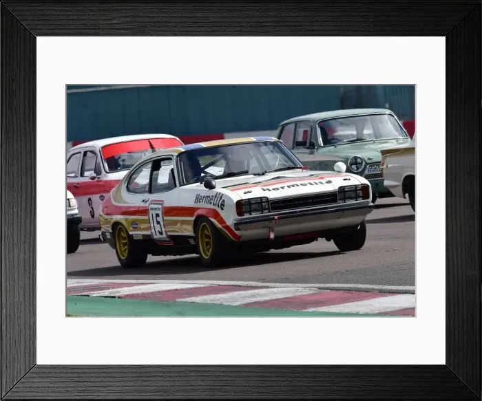 Framed Print : CM31 0541 John Spiers, Tiff Needell, Ford Capri Framed Print : CM31 0541 John Spiers, Tiff Needell, Ford Capri