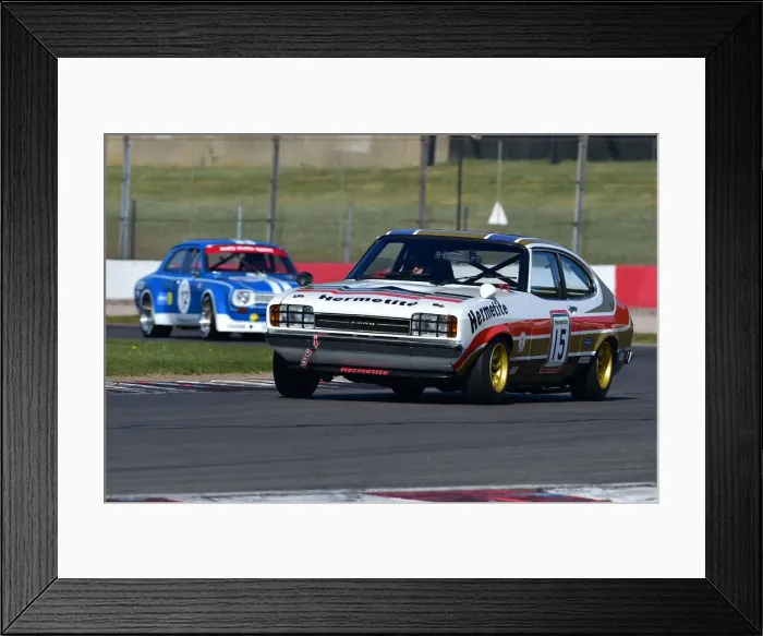 Framed Print : CM30 9754 John Spiers, Tiff Needell, Ford Capri Framed Print : CM30 9754 John Spiers, Tiff Needell, Ford Capri
