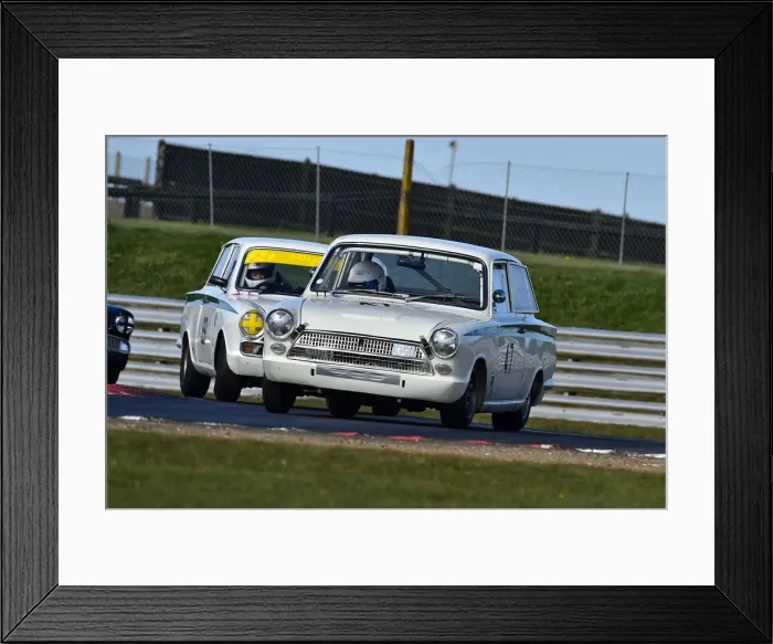 Framed Print : CM30 6753 Nigel Cox, Ford Lotus Cortina Framed Print : CM30 6753 Nigel Cox, Ford Lotus Cortina