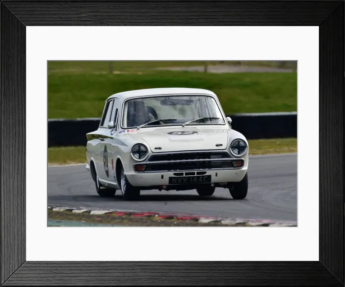 Framed Print : CM30 7438 Mike Stephenson, Ford Lotus Cortina