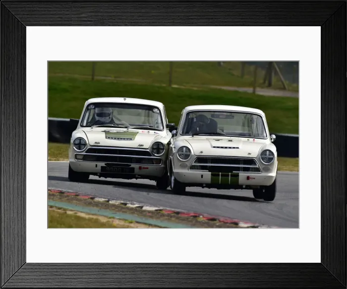 Framed Print : CM30 7456 Peter Smith, Ford Lotus Cortina, Adam Cunnington, Ford Lotus Cortina