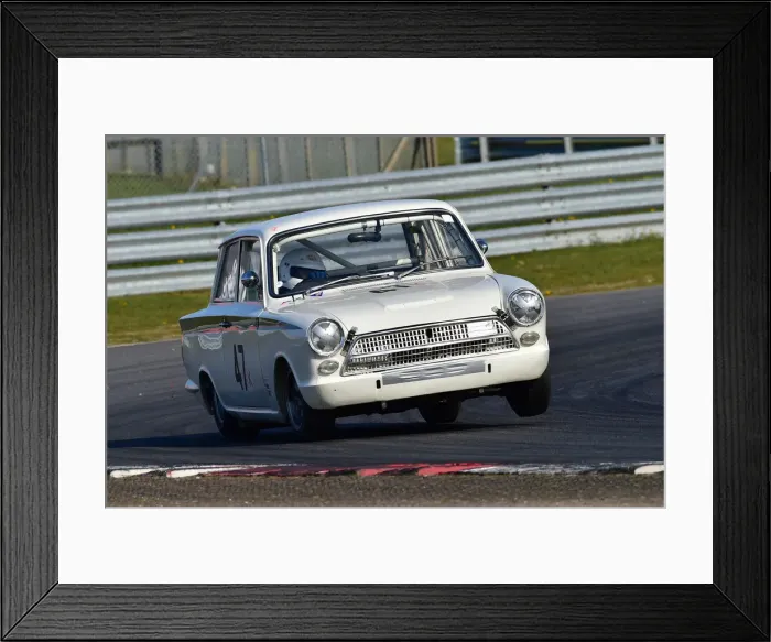 Framed Print : CM30 7788 Nigel Cox, Ford Lotus Cortina