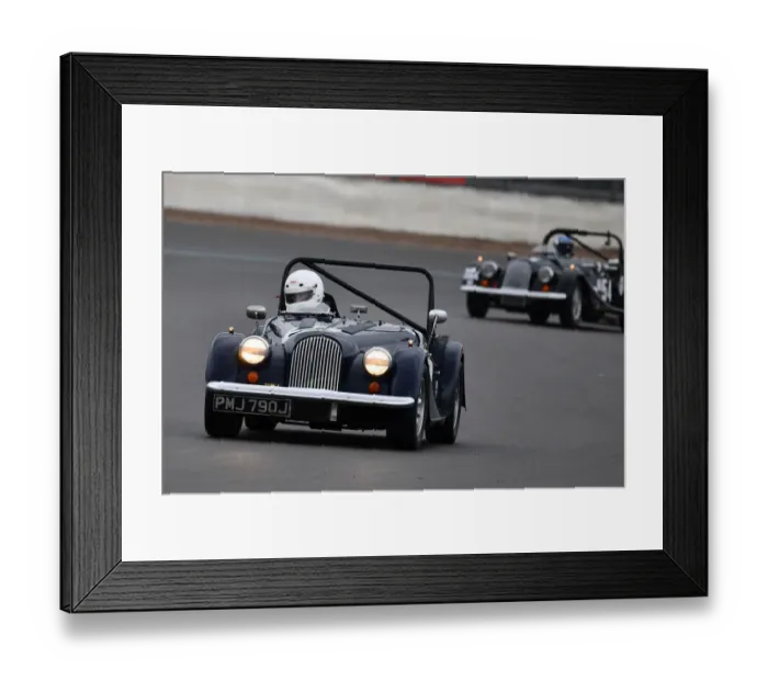 Framed Print : CJM-P 0760 Kelvin Laidlaw, Morgan Plus 8 Framed Print : CJM-P 0760 Kelvin Laidlaw, Morgan Plus 8