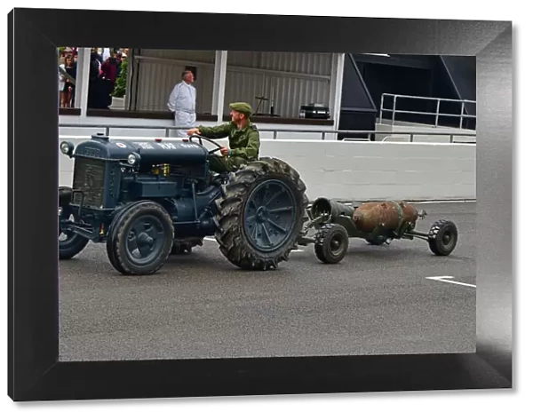 CJ9 9854 Fordson Tractor and Bomb Trailer
