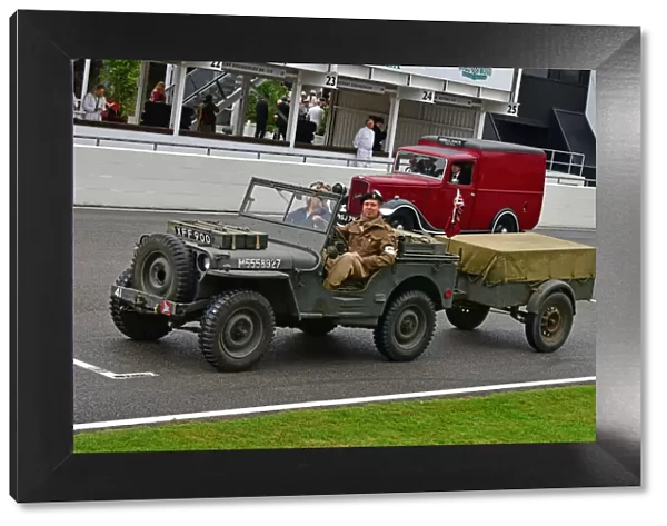 CJ9 9834 Willys Jeep and Trailer
