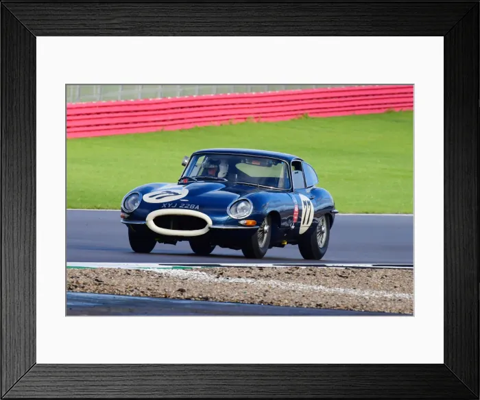Framed Print : CJ10 1718 Guy Ziser, Will Arif, Jaguar E-Type FHC