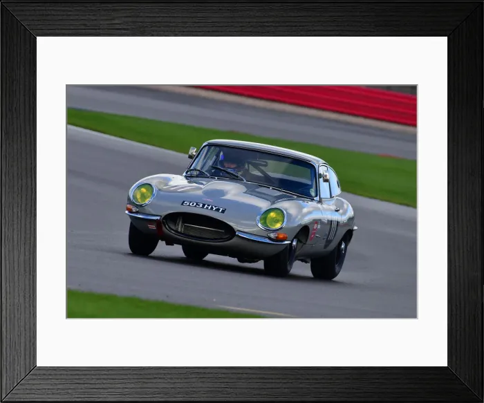 Framed Print : CJ10 1735 Oliver Bryant, Jaguar E-Type FHC