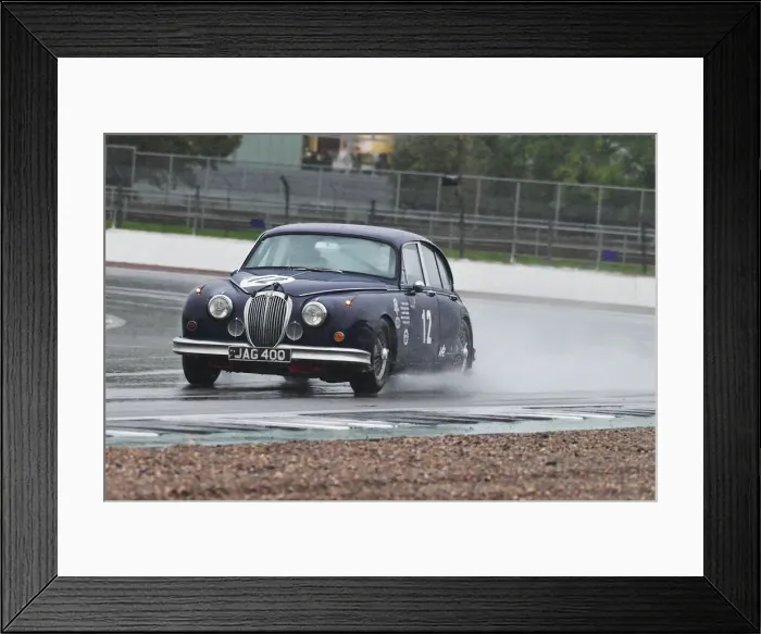 Framed Print : CJ10 2154 Grant Williams, Jaguar Mk2