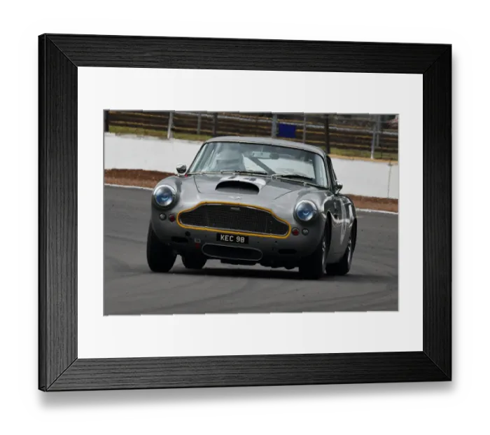 Framed Print : CJ9 2178 Les Goble, Aston Martin DB4 Framed Print : CJ9 2178 Les Goble, Aston Martin DB4