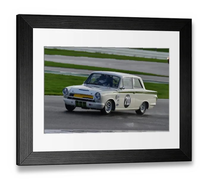 Framed Print : CM32 2552 Peter Smith, Lotus Ford Cortina