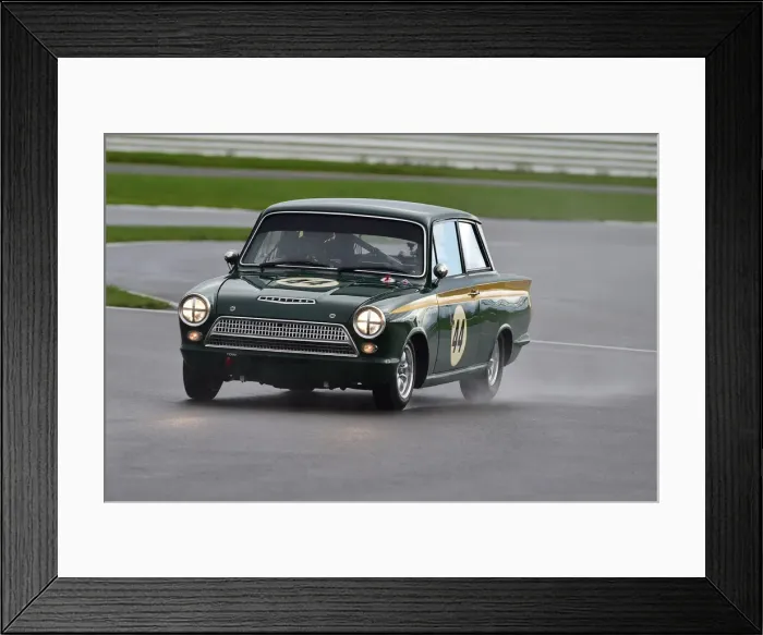 Framed Print : CM32 2433 David Dickenson, Lotus Ford Cortina Framed Print : CM32 2433 David Dickenson, Lotus Ford Cortina