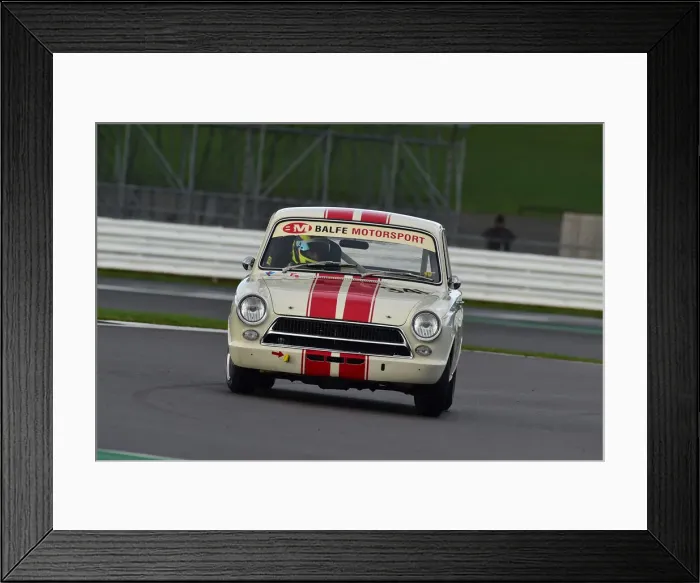 Framed Print : CM32 3369 Shaun Balfe, Tom Ashton, Lotus Ford Cortina