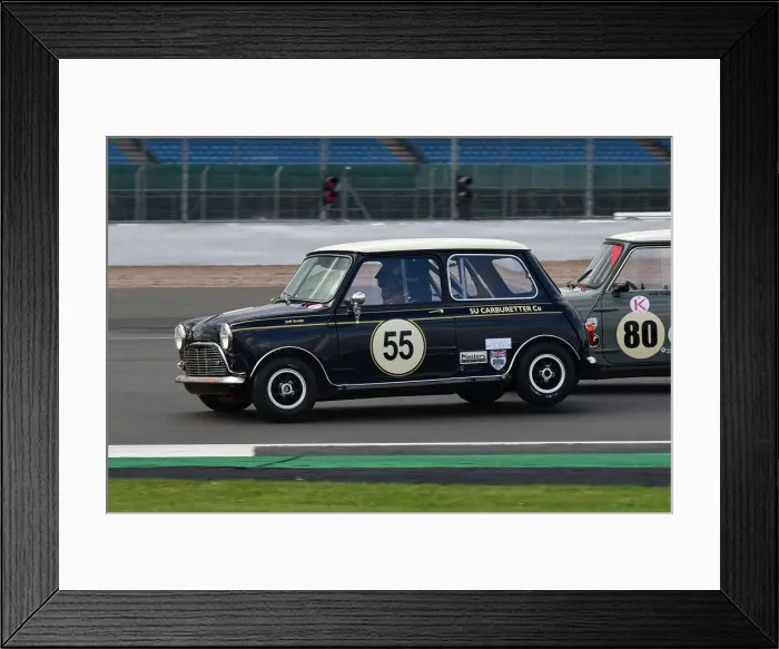 Framed Print : CM31 6984 Jeff Smith, Austin Mini Cooper S