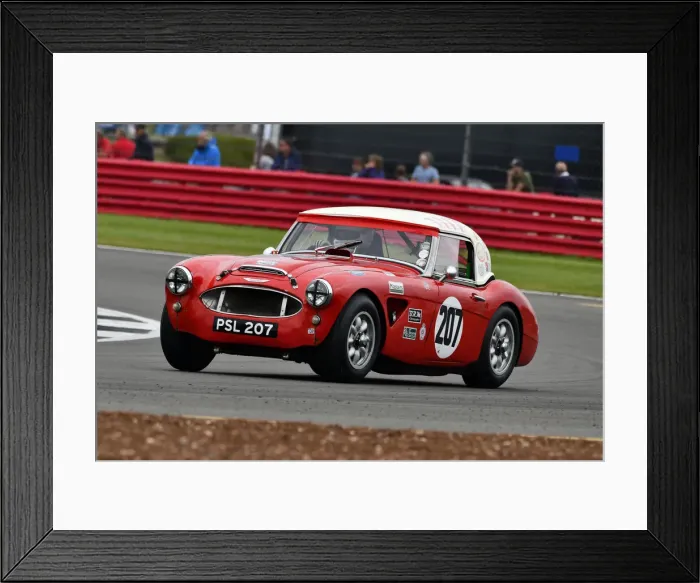 Framed Print : CJ9 3664 Crispin Harris, James Wilmoth, Austin Healey 3000