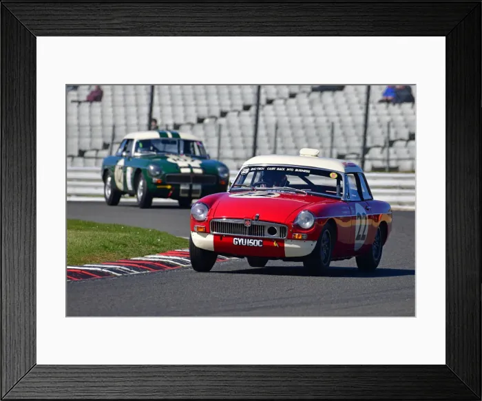 Framed Print : CJ10 3892 Tom Smith, MG B Roadster