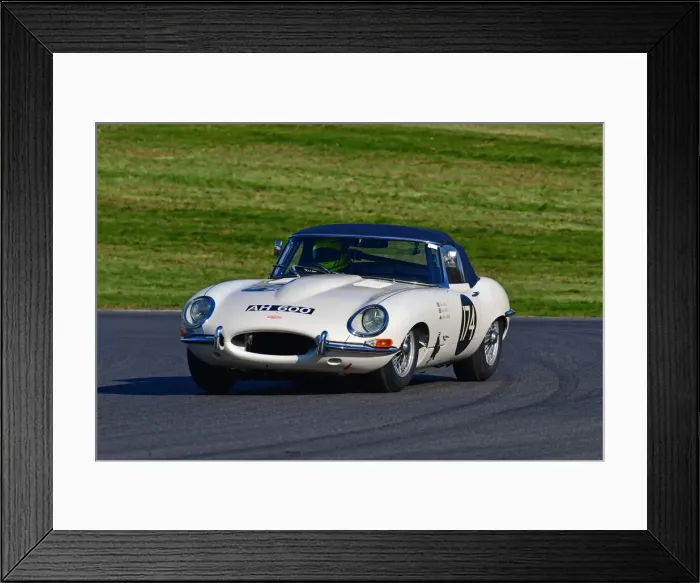 Framed Print : CJ10 4182 Nick Maton, Jack Tetley, Jaguar E-Type