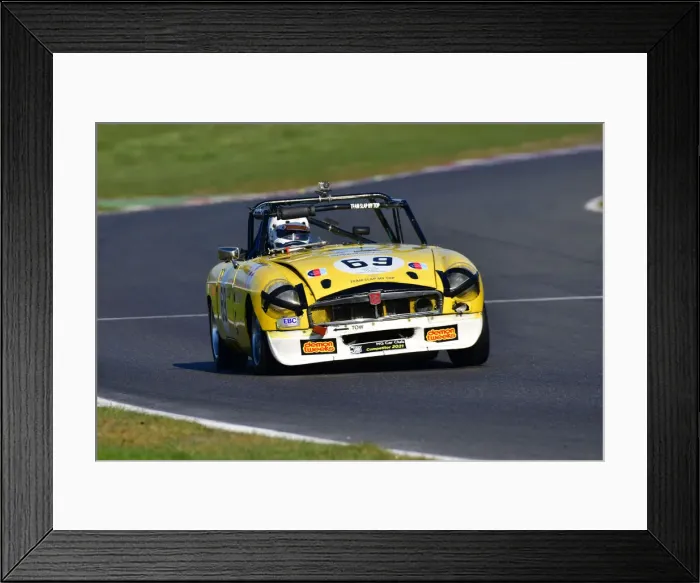 Framed Print : CJ10 4264 Peter Bramble, MG B Roadster