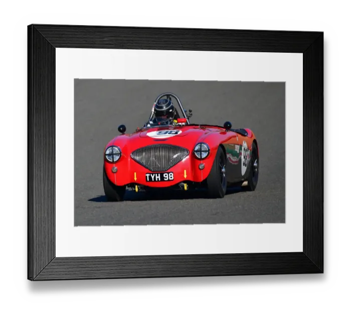 Framed Print : CJ10 3677 Nick Matthews, Austin Healey 100-4
