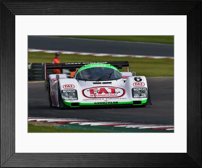 Framed Print : CM33 1526 Alex Ames, Lukas Halusa, Porsche 962C