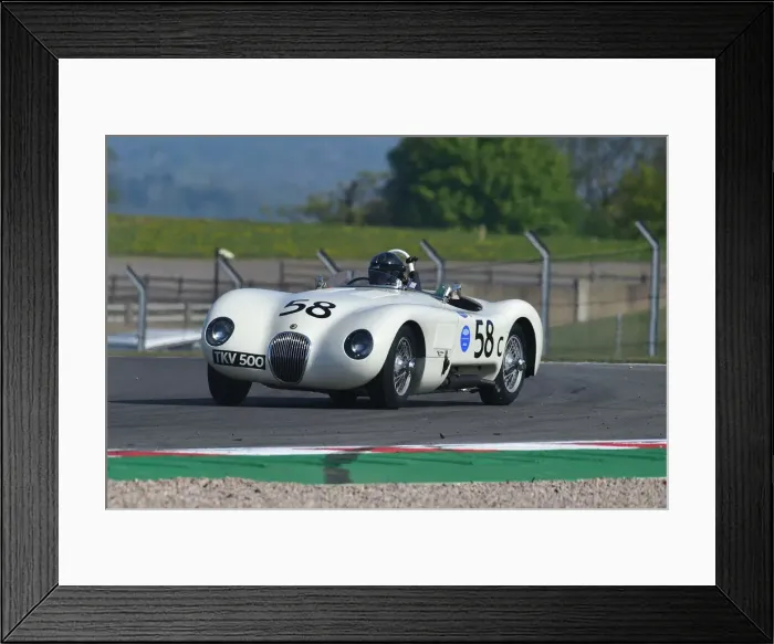 Framed Print : CM33 0933 Hans Martin Schneeberger, Jaguar C-Type