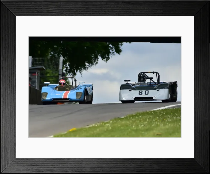 Framed Print : CM33 3181 Paul Allen, Lola T212, Henry Fletcher, Chevron B19 Framed Print : CM33 3181 Paul Allen, Lola T212, Henry Fletcher, Chevron B19