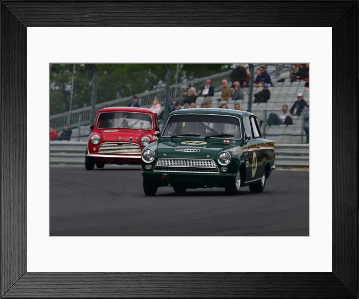Framed Print : CJ11 2115 David Dickenson, Ford Lotus Cortina Framed Print : CJ11 2115 David Dickenson, Ford Lotus Cortina