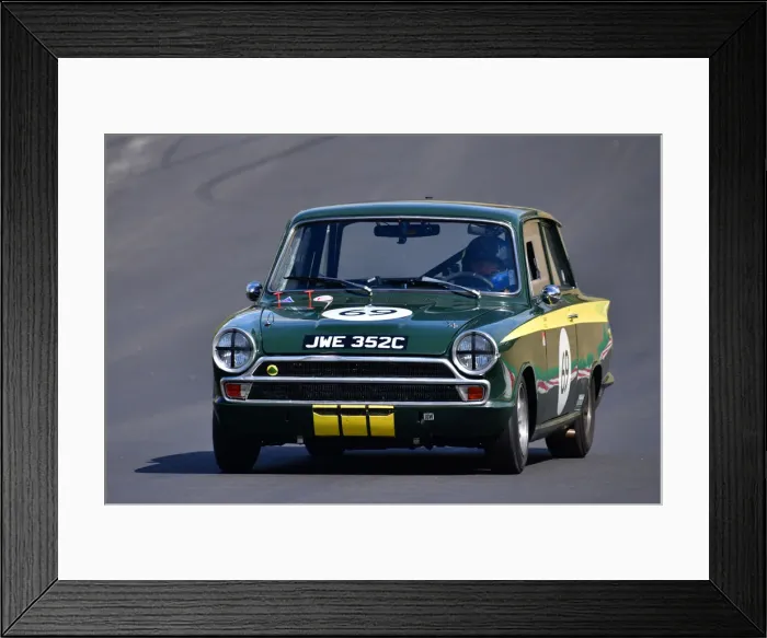 Framed Print : CJ11 2290 Danny Stanzl, Ford Lotus Cortina Framed Print : CJ11 2290 Danny Stanzl, Ford Lotus Cortina
