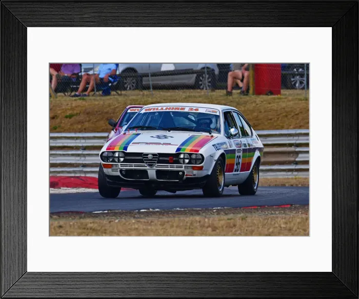 Framed Print : CJ11 6636 Jonny Horsfield, Alfa Romeo Alfetta GT