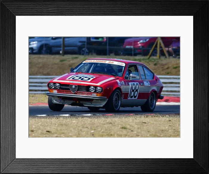 Framed Print : CJ11 6615 Micky Bolton, Alfa Romeo Alfetta GT Framed Print : CJ11 6615 Micky Bolton, Alfa Romeo Alfetta GT