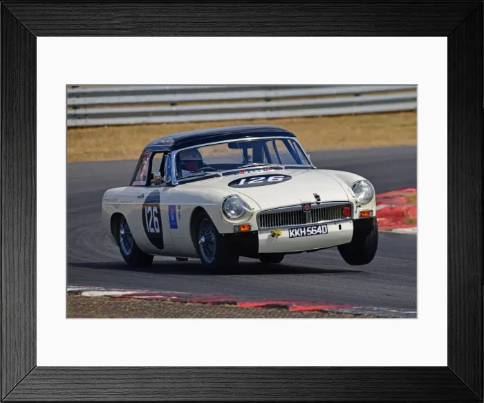Framed Print : CJ11 6896 Guy Harman, Marc Gordon, Nick Finburgh, MG B
