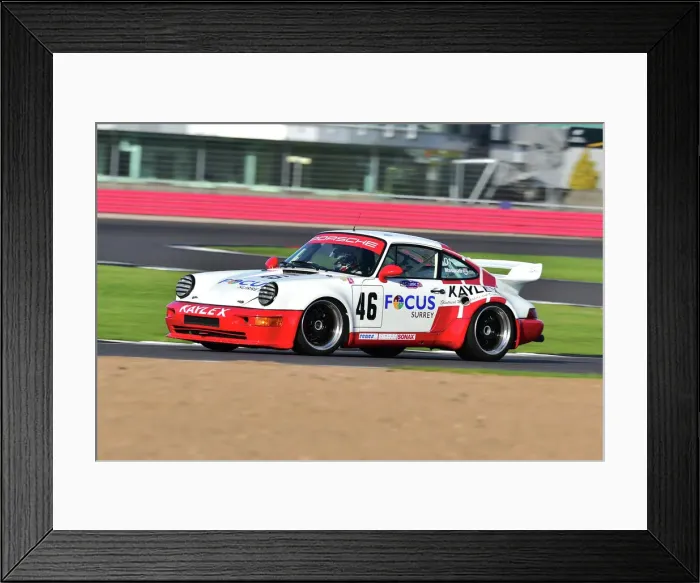 Framed Print : CM34 2329 Piers Maserati, Porsche 964 Turbo
