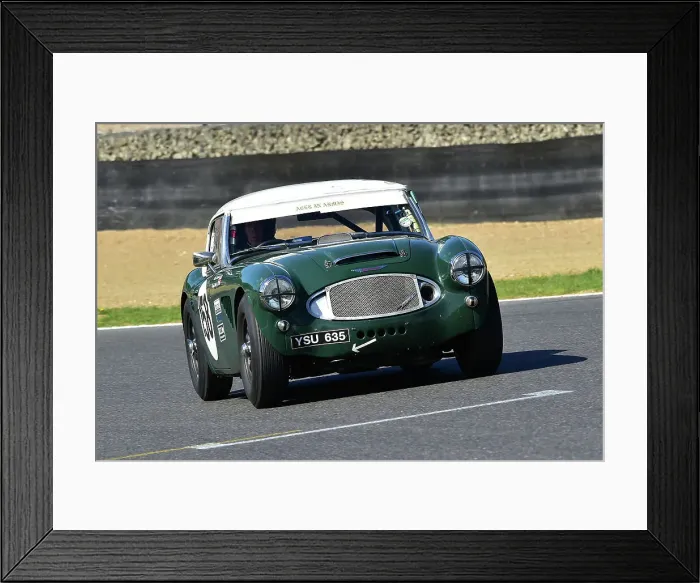 Framed Print : CM33 2722 Mark Pangborn, Harvey Woods, Austin Healey 3000
