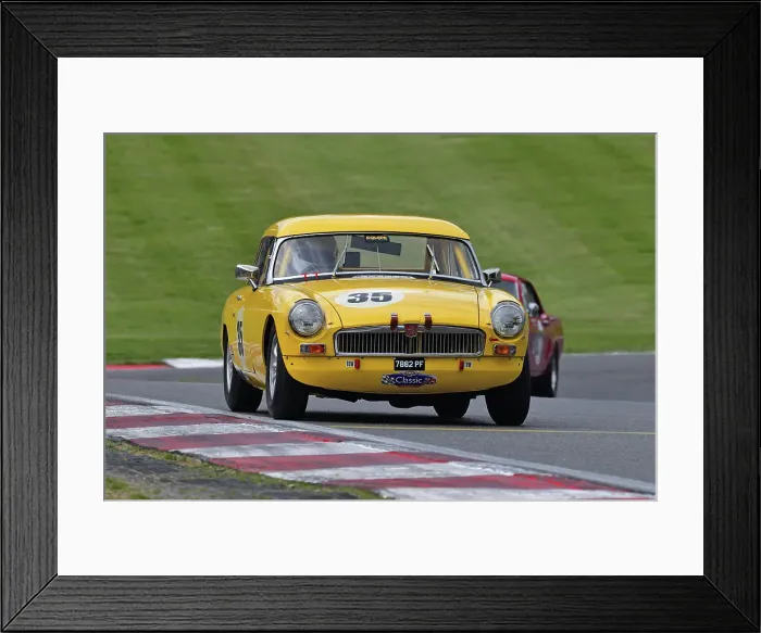 Framed Print : CJ11 2547 Tim Greenhill, MG B FIA Framed Print : CJ11 2547 Tim Greenhill, MG B FIA