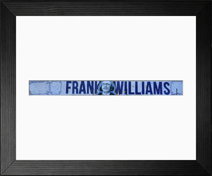 Framed Print : CJ11 8040 Tribute to Sir Frank Williams on a wall at Silverstone Framed Print : CJ11 8040 Tribute to Sir Frank Williams on a wall at Silverstone