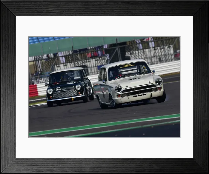 Framed Print : CJ11 8190 David Eales, Paul Eales, Ford Lotus Cortina Mk1