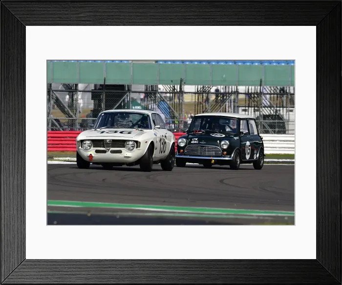 Framed Print : CJ11 8252 Allan Thom, Alfa Romeo Giulia Sprint GTA, Graham Churchill, Austin Mini Cooper S Framed Print : CJ11 8252 Allan Thom, Alfa Romeo Giulia Sprint GTA, Graham Churchill, Austin Mini Cooper S