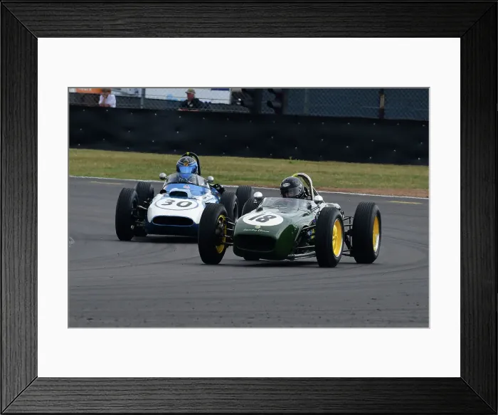 Framed Print : CJ12 0125 Clinton McCarthy, Lotus 18 372, Andrew Haddon, Scarab Offenhauser