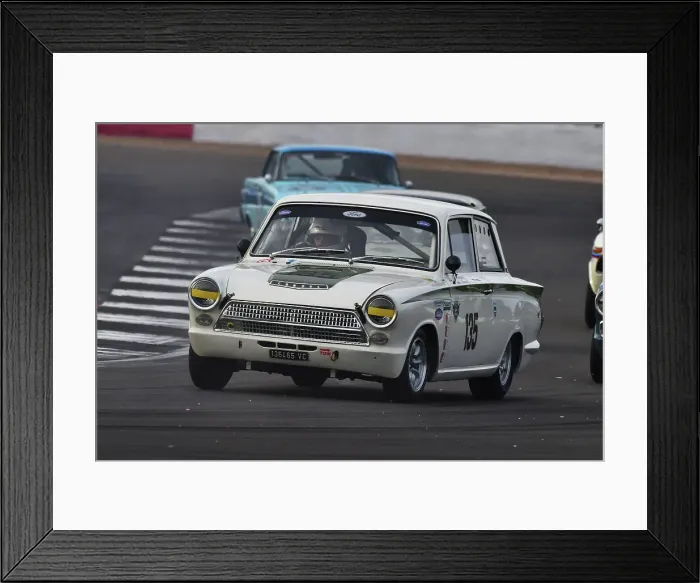 Framed Print : CJ12 0650 Peter Reynolds, Daniel Quintero, Ford Lotus Cortina